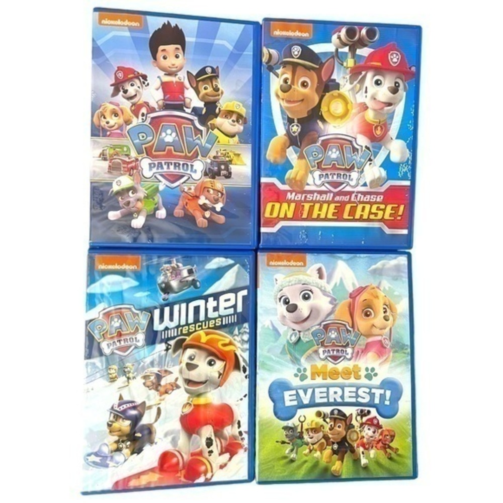 Lot of 4 Paw Patrol DVDs for kids • Marshall, Chase, Everest